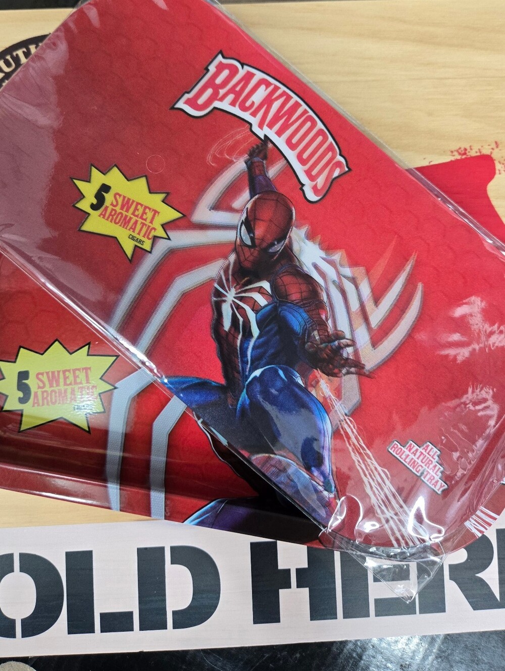 Rolling Tray Red SpiderM Graphic SMALL Wirh Magnetic 3D Lid